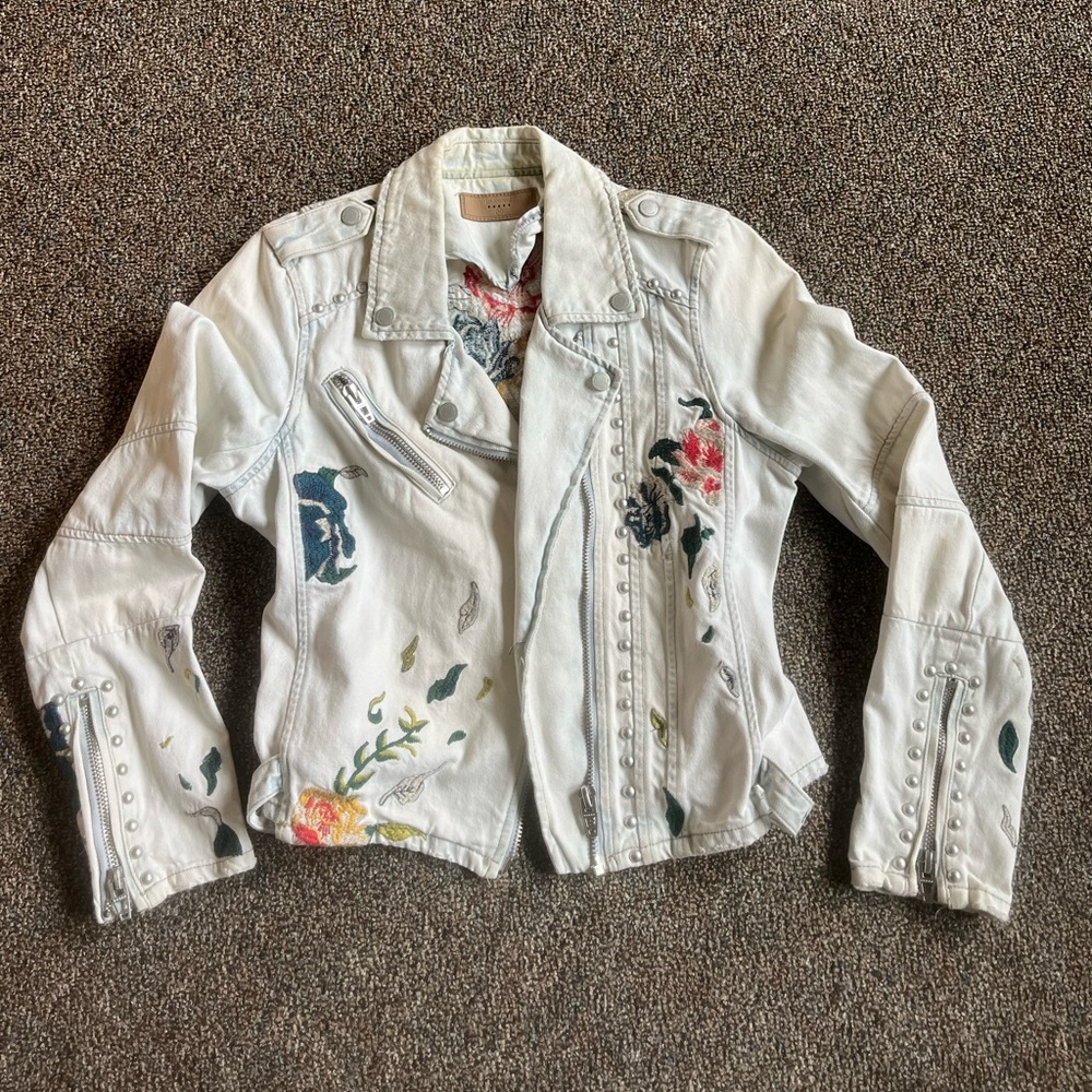 Embroidered Floral Jean Jacket